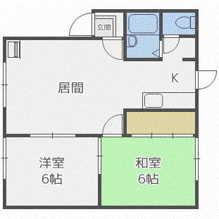 アーバンライラックII(2LDK/2階)の間取り写真