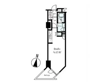 フィールA渋谷FEEL A渋谷(1K/5階)の間取り写真