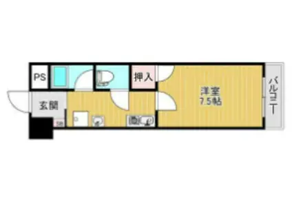 フォーレスト中百舌鳥(1K/2階)の間取り写真