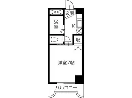 佐古一番町ハイツA館(1K/2階)の間取り写真
