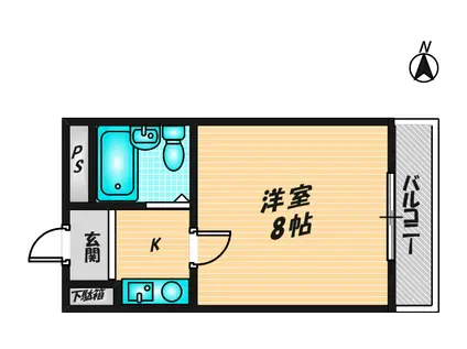 PALMIZIO花園II(1K/4階)の間取り写真