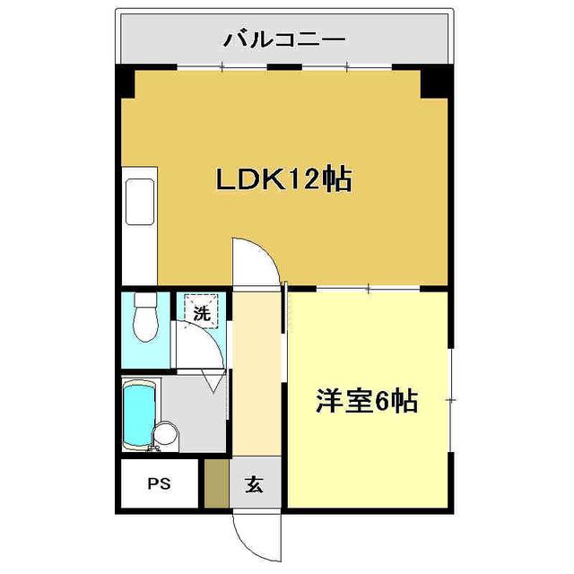 グランリーオ(1LDK/4階)の間取り写真