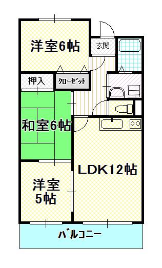 エテルノ21(3LDK/2階)の間取り写真