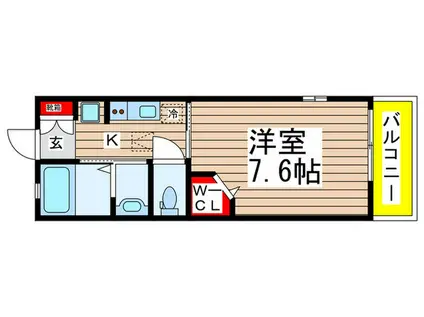 ボアソルテ(1K/1階)の間取り写真