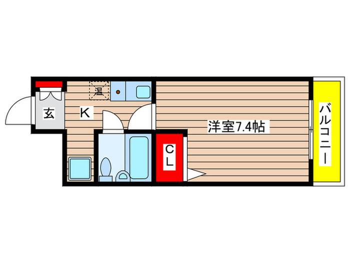 板柳ビル(1K/4階)の間取り写真