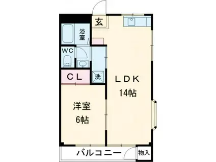 メゾンエクレール(1LDK/1階)の間取り写真