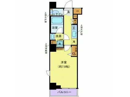 クレヴィスタ高田馬場(1K/3階)の間取り写真