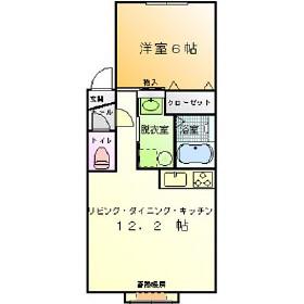 Mハイツ高砂13(1LDK/2階)の間取り写真