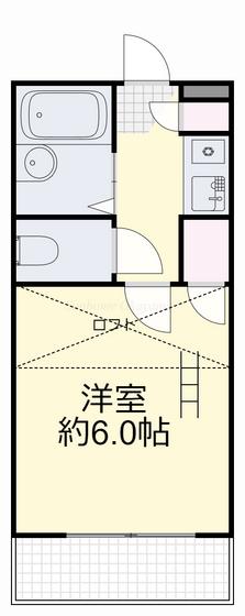 サンハウス(1K/2階)の間取り写真