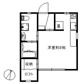 アートヒル べにばな(ワンルーム/2階)の間取り写真
