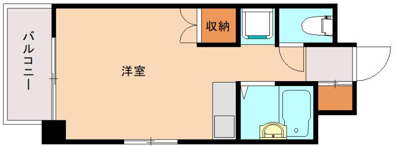 アーバニー大賀(ワンルーム/3階)の間取り写真