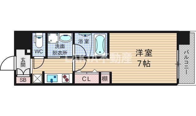 アーバネックス北堀江II(1K/5階)の間取り写真