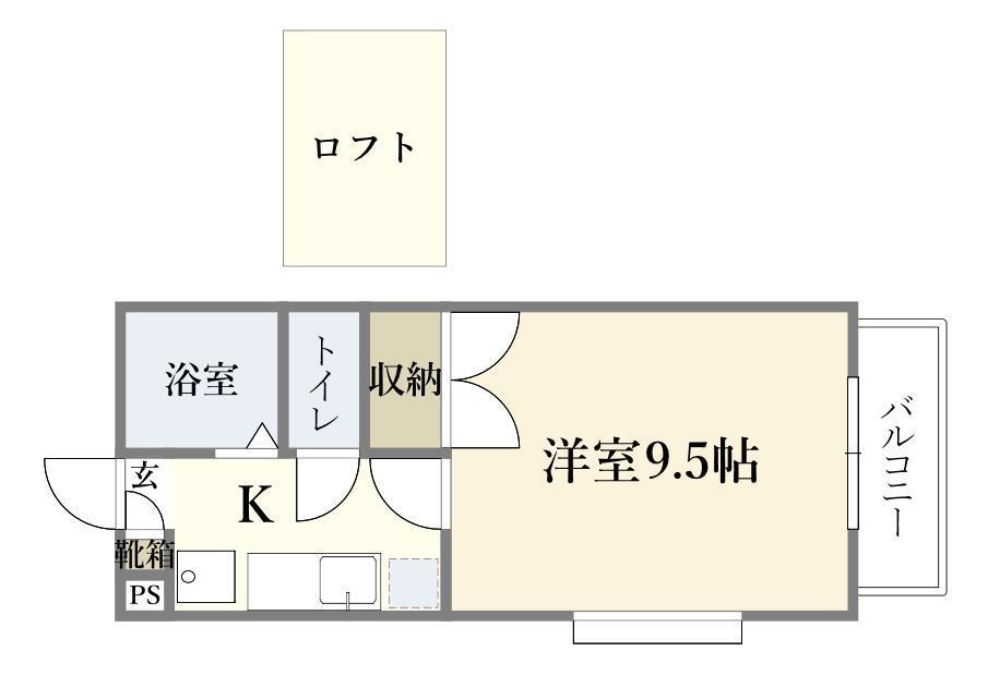 ヴァルーンレイム21(1K/2階)の間取り写真