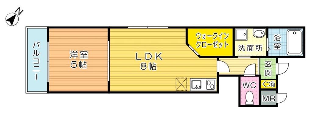 サンクレシア原町別院(1LDK/4階)の間取り写真