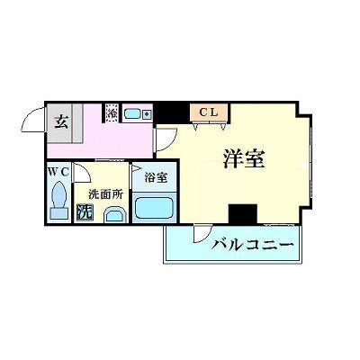 IF西梅田(1K/5階)の間取り写真