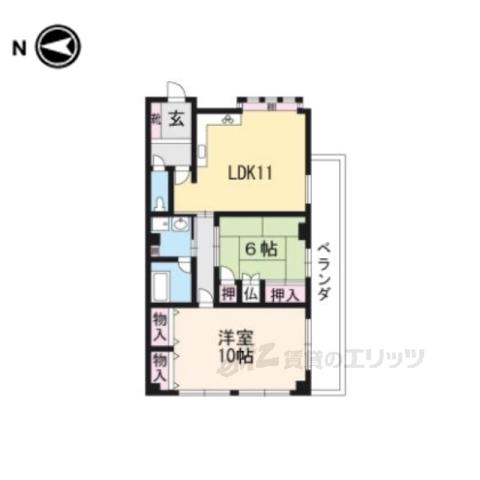 ADOVANCE・Ⅰ(2LDK/1階)の間取り写真