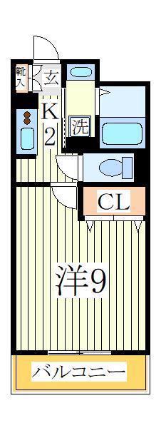 グレイス(1K/2階)の間取り写真