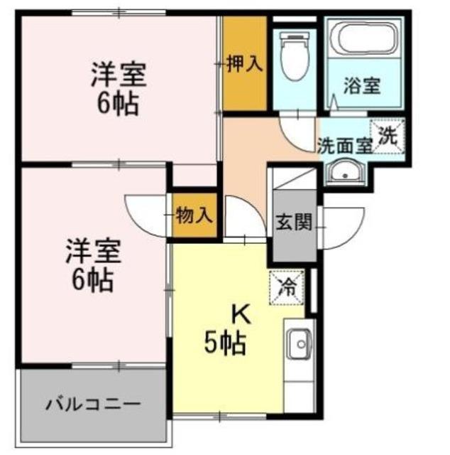 STコート(2K/1階)の間取り写真