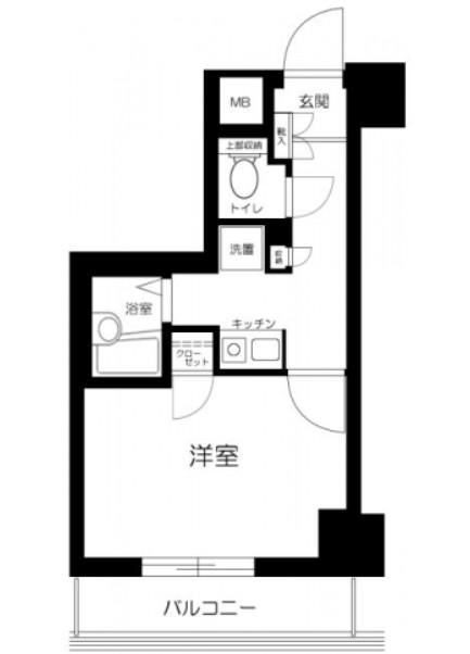 プレール月島リバージュ(1K/3階)の間取り写真
