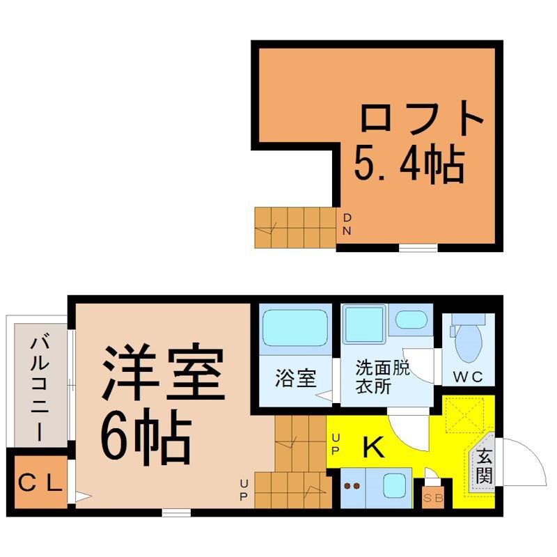 地下鉄桜通線 太閤通駅 徒歩5分 2階建 築8年(1K/1階)の間取り写真