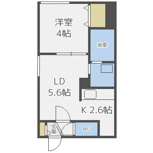 ラフォルテ桑園(1LDK/3階)の間取り写真