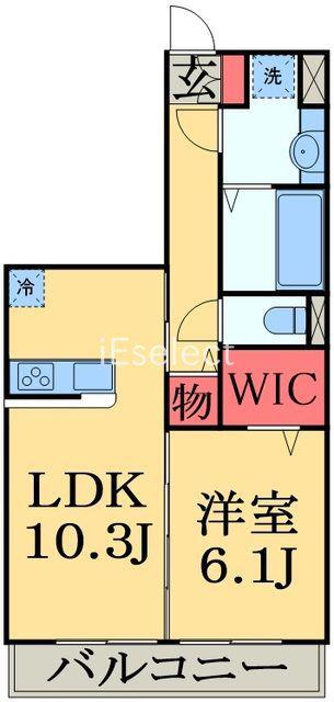 フォレスタレザイア(1LDK/1階)の間取り写真