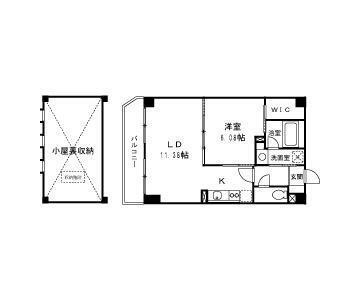 ジョイ・コート家七D棟(1LDK/7階)の間取り写真