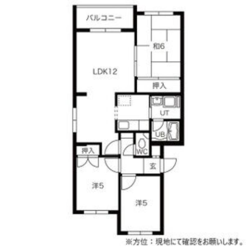 シャテロ菊水元町(3LDK/5階)の間取り写真