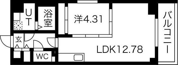 S-FORT熱田花町(1LDK/6階)の間取り写真