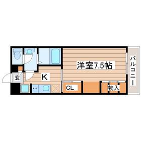 マリウスヒル仙台I(1K/1階)の間取り写真