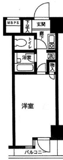 クリオ川崎壱番館(1K/2階)の間取り写真