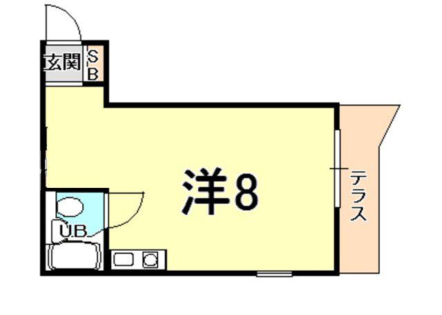 ファンタジー武庫川(ワンルーム/1階)の間取り写真