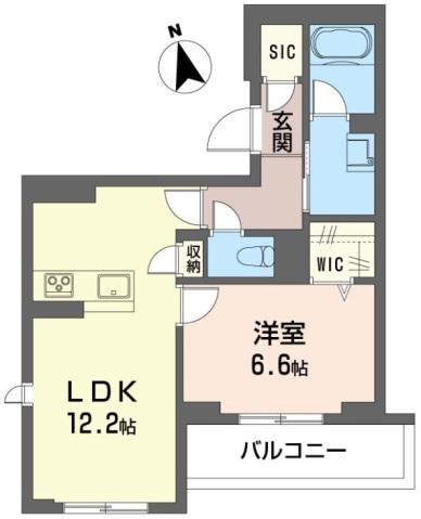グランレール(1LDK/2階)の間取り写真