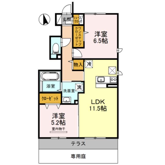 パークハイム(3LDK/1階)の間取り写真