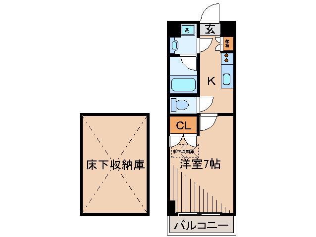 ルネスカピターレ(1K/2階)の間取り写真