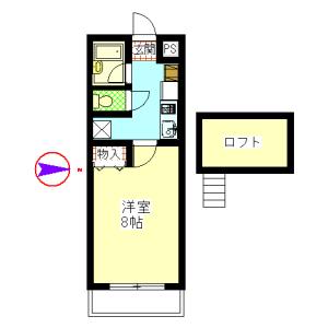 センチュリーコート(1K/2階)の間取り写真