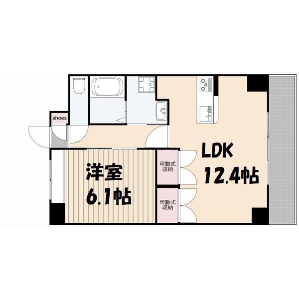 コンソラトゥール(1LDK/2階)の間取り写真