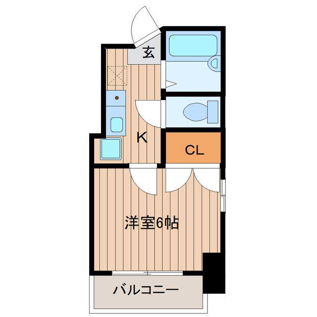 エムグランデ(1K/3階)の間取り写真