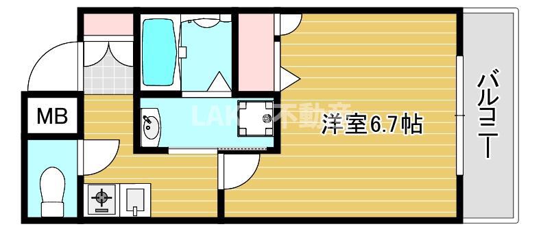 レオンコンフォート本町(1K/10階)の間取り写真