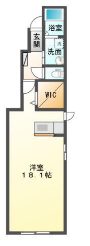 フィールファイン小中野I・II(1K/1階)の間取り写真