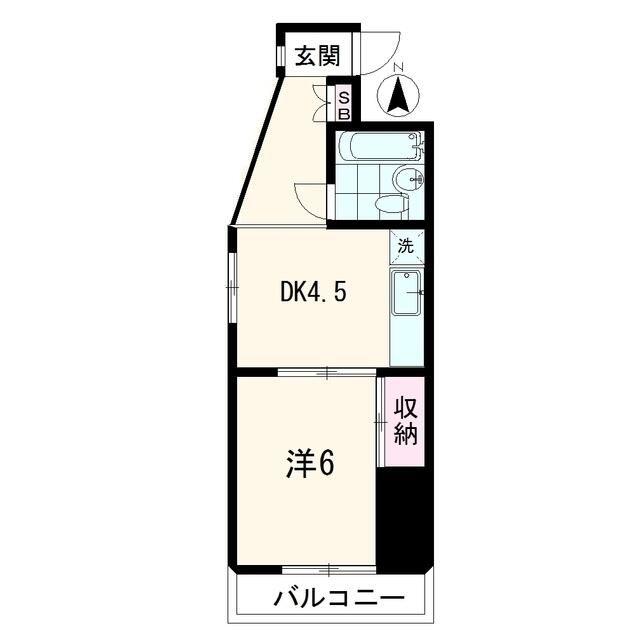 アーク荻窪(1DK/1階)の間取り写真
