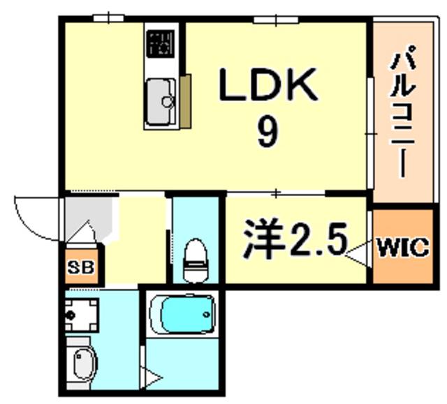 HEIM RUHE(1LDK/1階)の間取り写真
