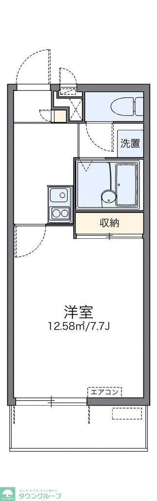 レオパレスコスモス(1K/3階)の間取り写真