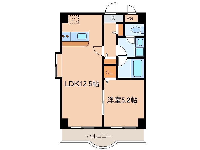 ベルドミール葵(1LDK/10階)の間取り写真