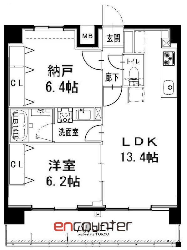 SPERO CASA(1SLDK/6階)の間取り写真