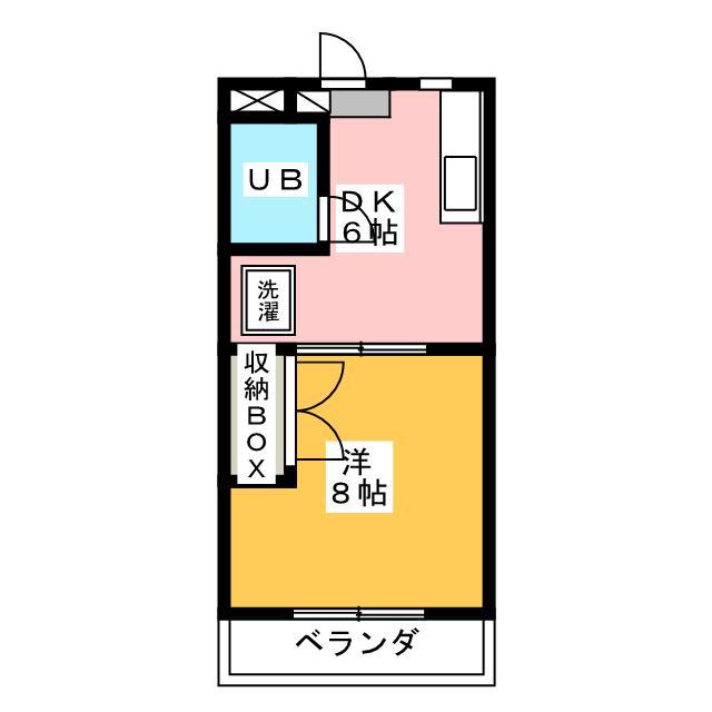 南陽エリア(1DK/1階)の間取り写真