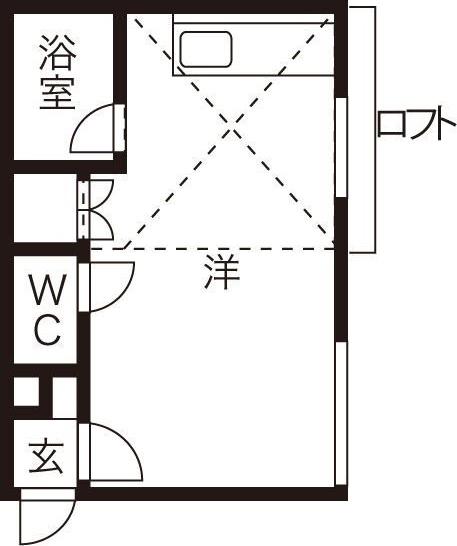 メイプルタウン(ワンルーム/3階)の間取り写真