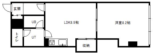 セントラルコーポ(1LDK/6階)の間取り写真