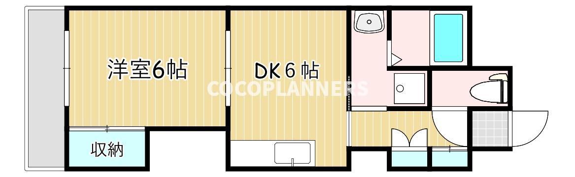 三和ビル(1DK/2階)の間取り写真