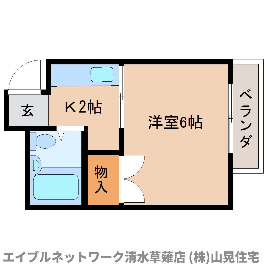 ベータハイツ(1K/1階)の間取り写真